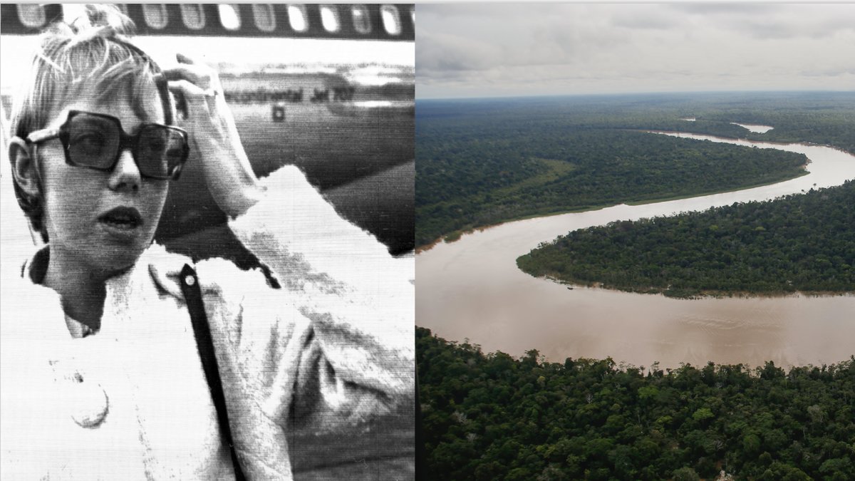 Juliane Koepcke stiger av flygplan efter att ha överlevt i Amazonas